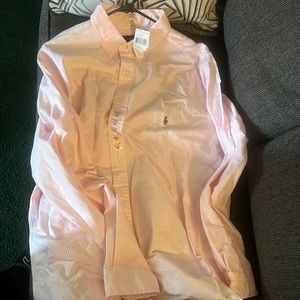 Men polo Ralph Lauren long sleeve button up shirt!